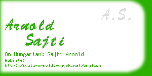 arnold sajti business card